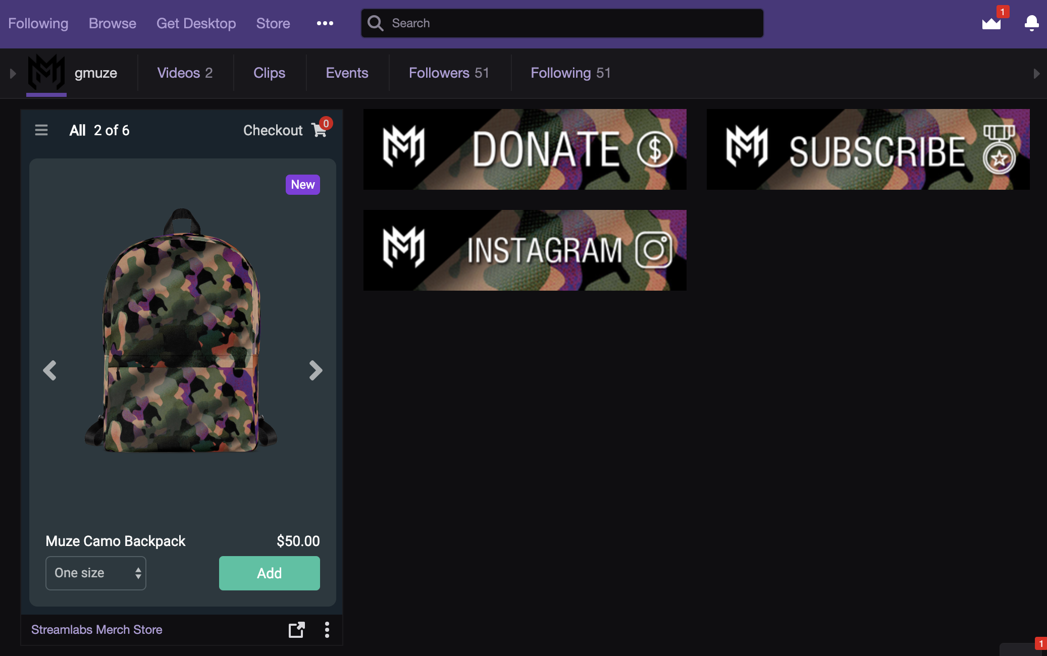 Twitch X Merch Extension Streamlabs