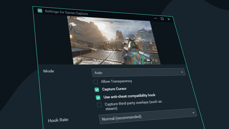 streamlabs obs game capture