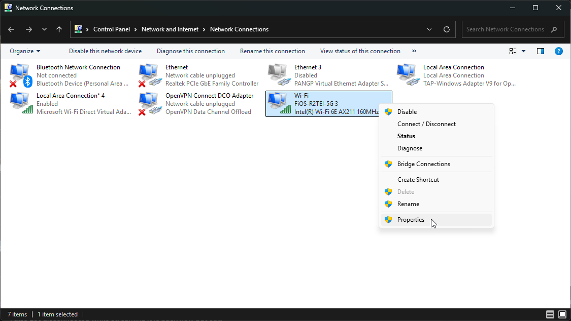Windows 11 properties