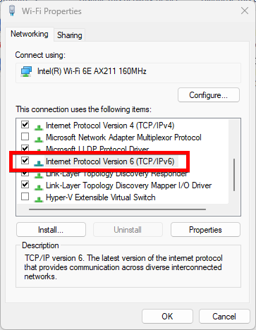 Locating IPv6 on Windows 11