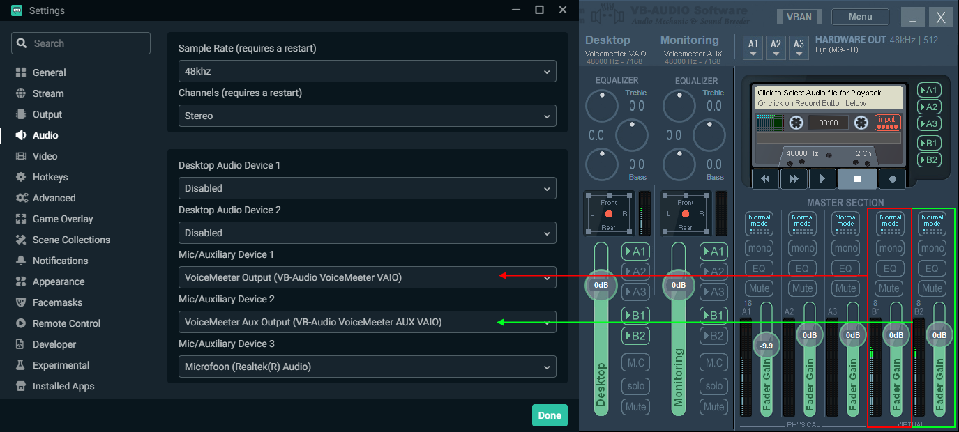 streamlabs audio setup