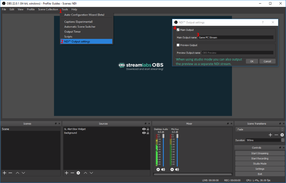 obs studio udp output