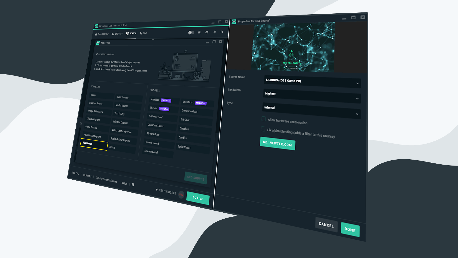 NDI Receiving Setup In Streamlabs OBS Streamlabs
