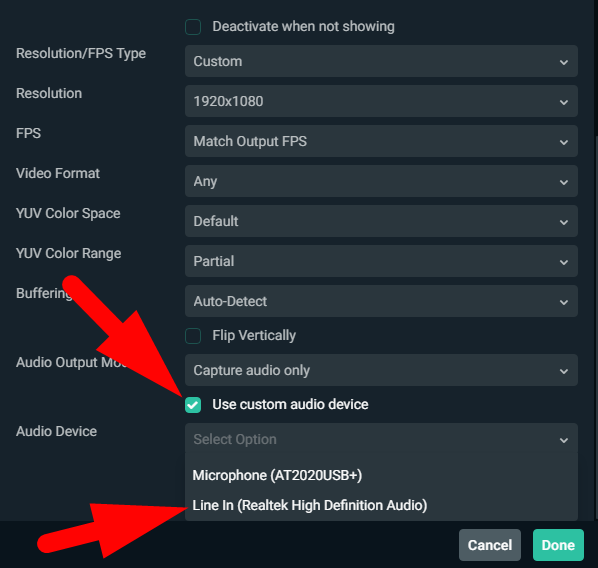 how to separate audio in streamlabs obs