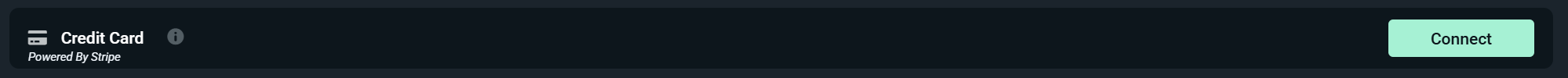 Credit Card connect settings in Streamlabs Dashboard