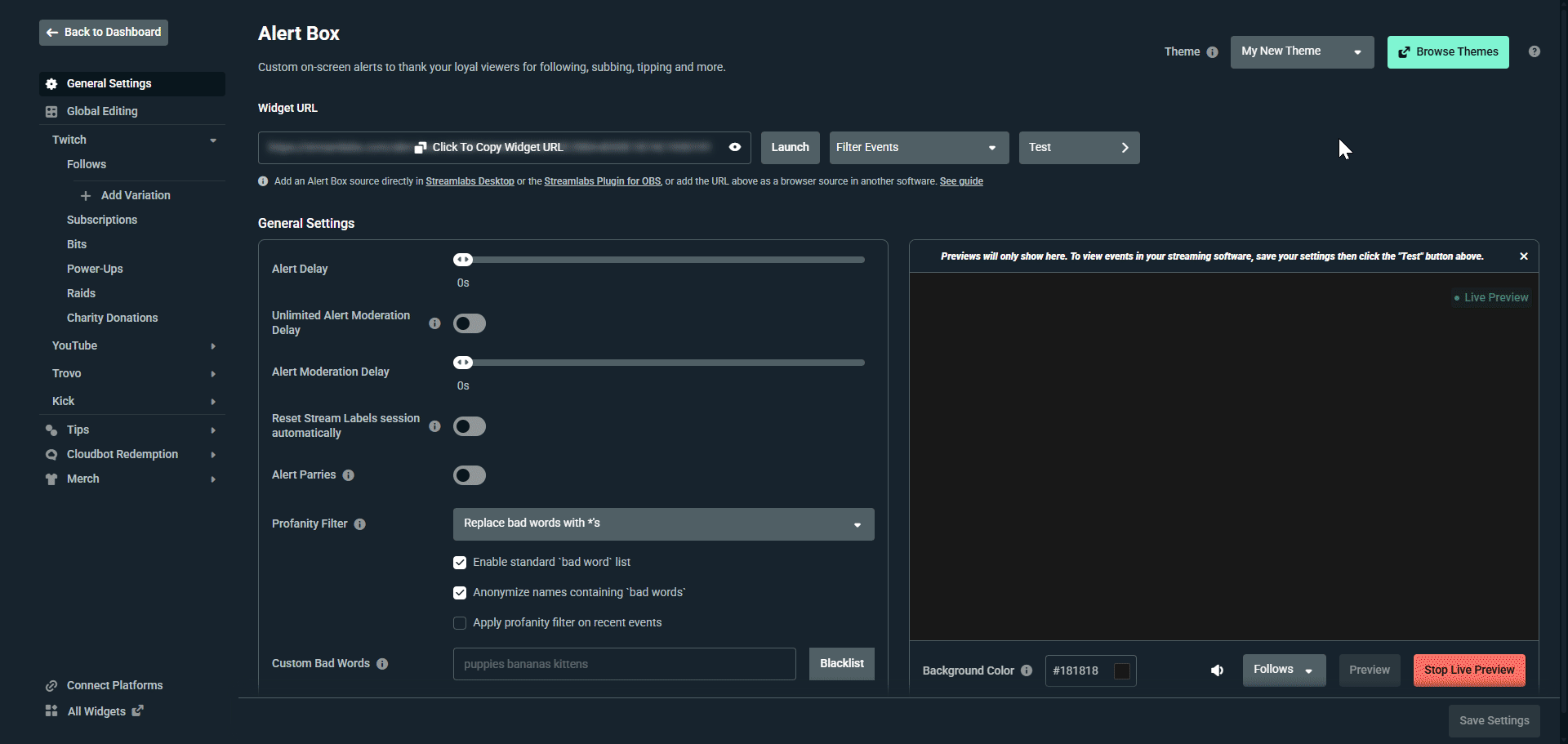 User clicking Browse Themes, choosing a theme, and installing it