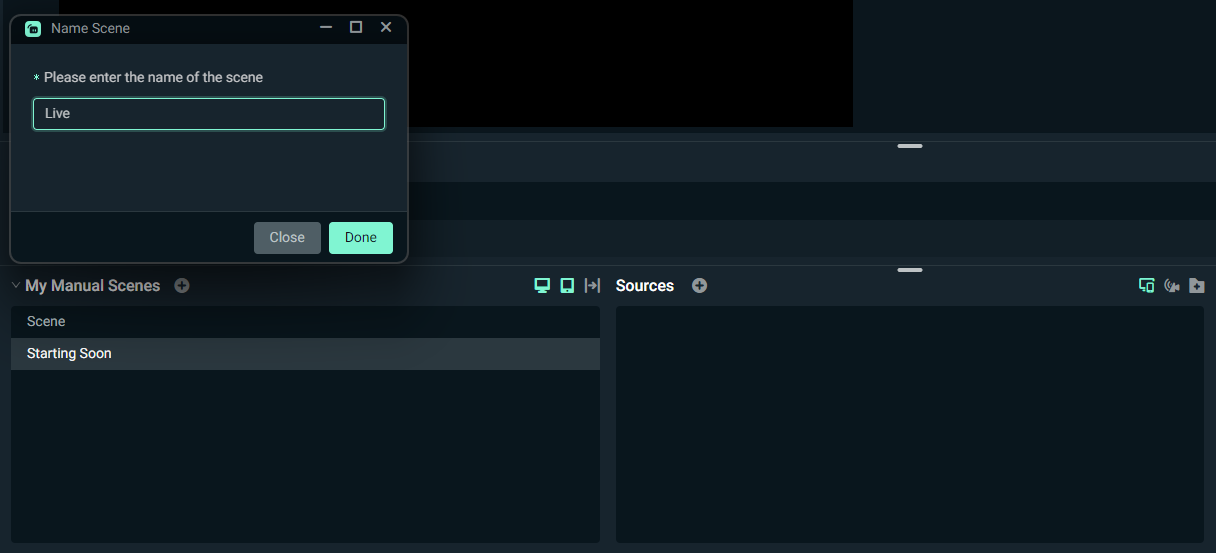 Scene naming in Desktop