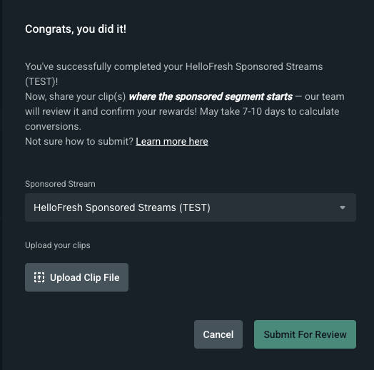 How to upload a VOD for a sponsored stream