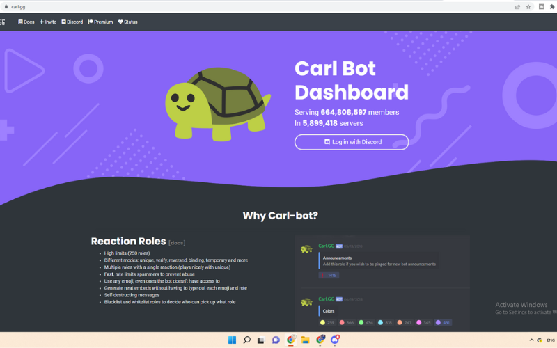 Carl-bot Dashboard