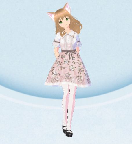 a basic female avatar made in vroid studio