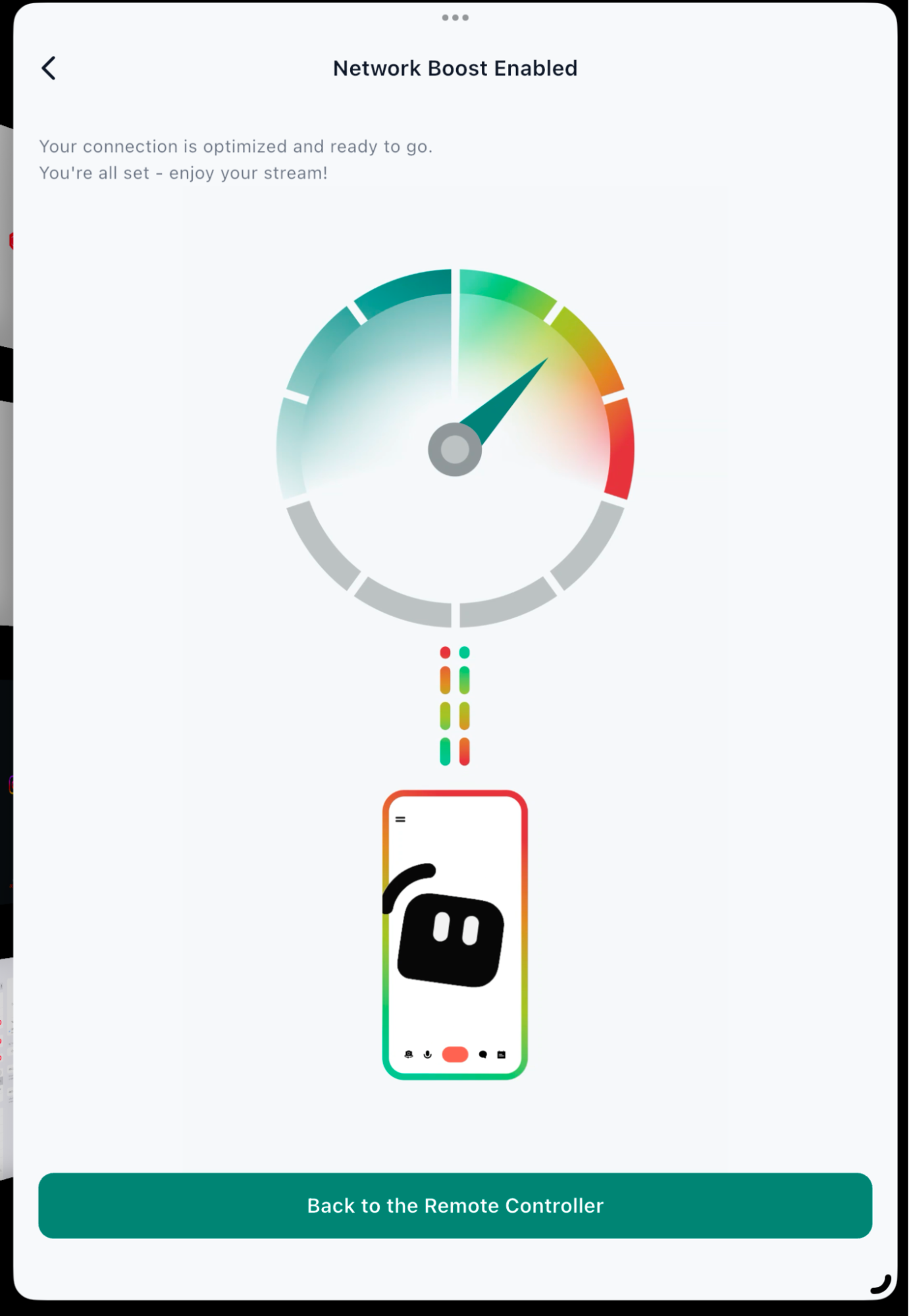 network boost enabled in streamlabs controller
