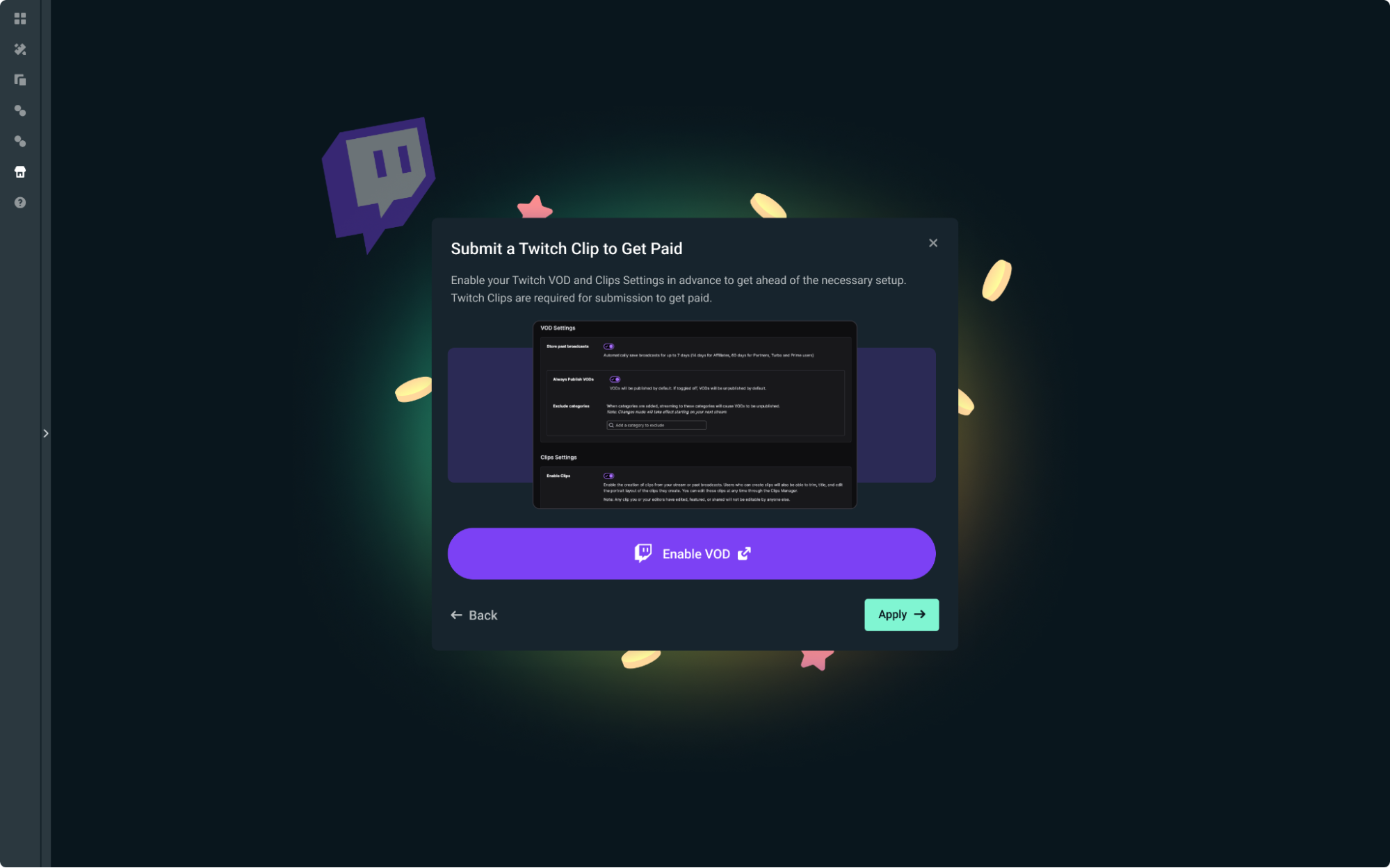 streamlabs sponsorships vod screen