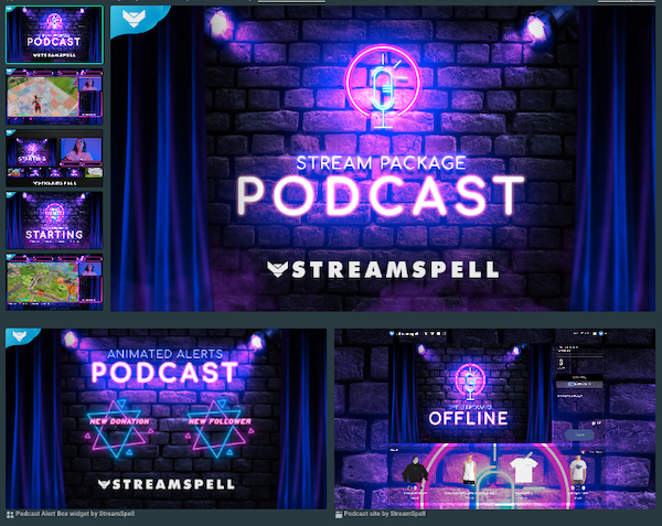 Just Chatting Twitch Overlays - Podcast Collection