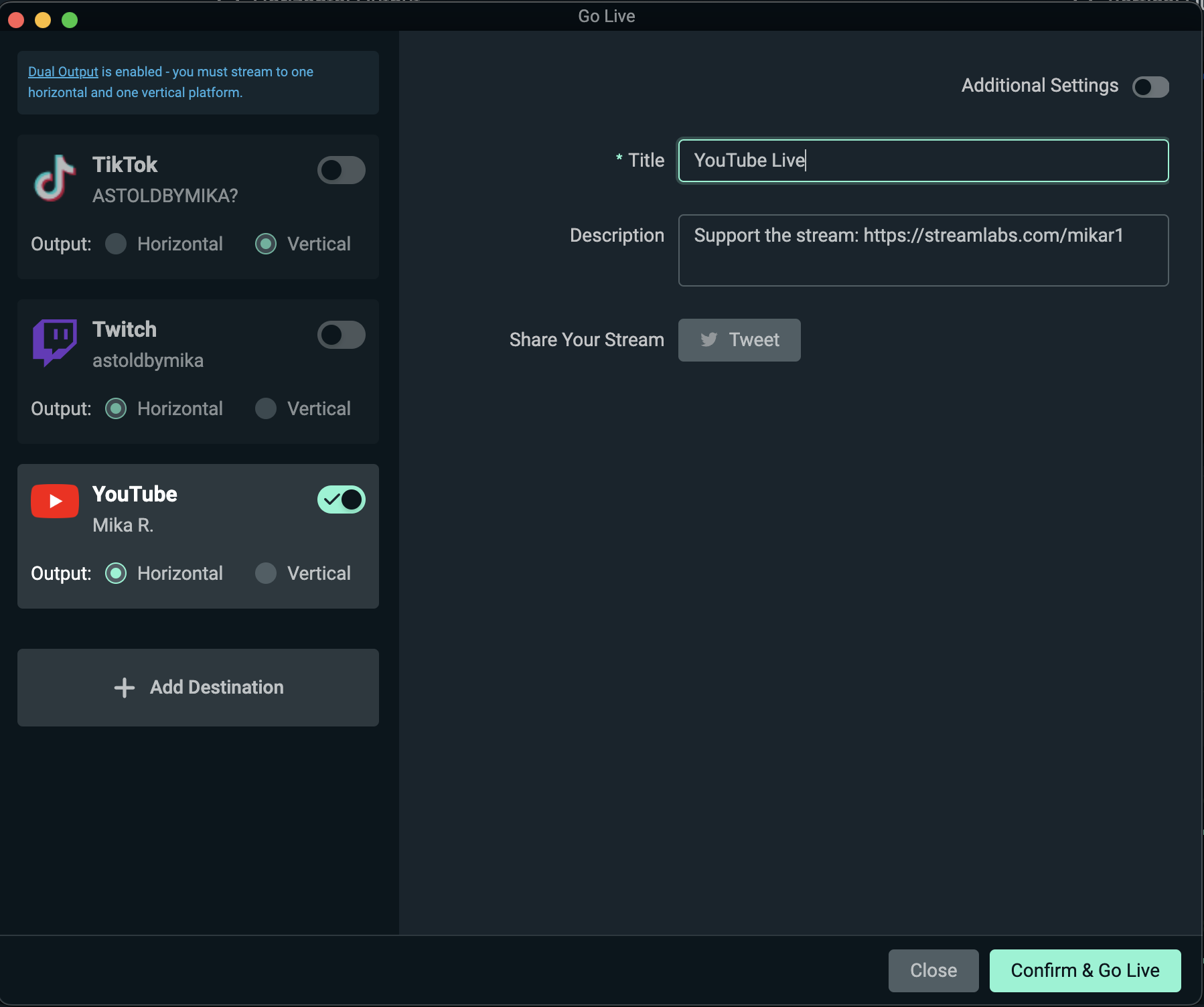 How to Multistream in Vertical and Horizontal Mode on YouTube | Streamlabs