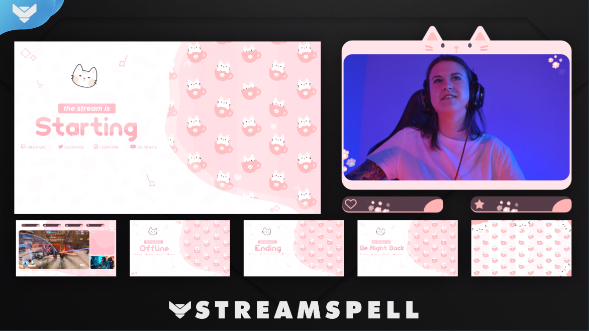 Cute Rabbit Webcam Overlays for Streaming by Oksana qoqsik on Dribbble