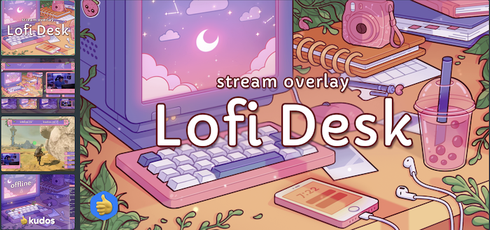 Animated Twitch Overlay Stream Cozy, Celestial Twitch Overlay, Twitch