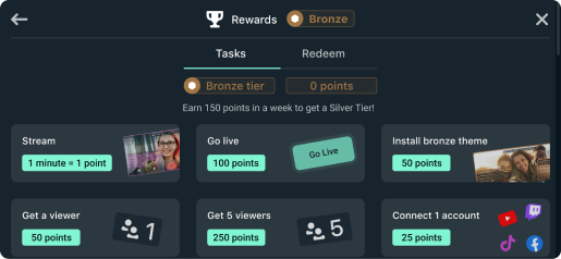 Streamlabs Mobile Gamification-Prämien