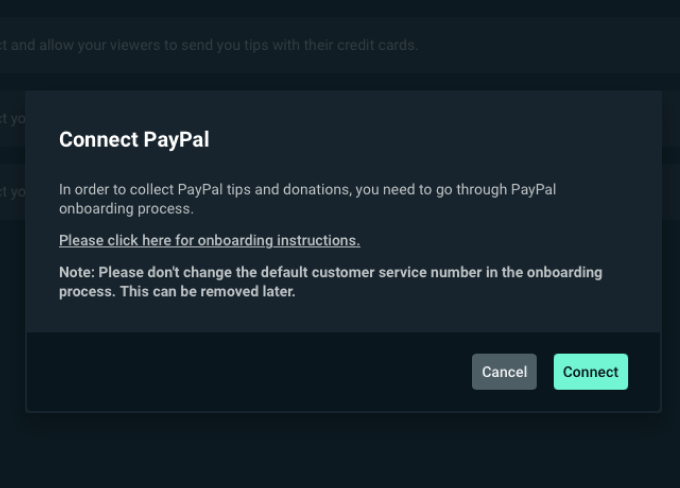 Conexión de PayPal en Streamlabs